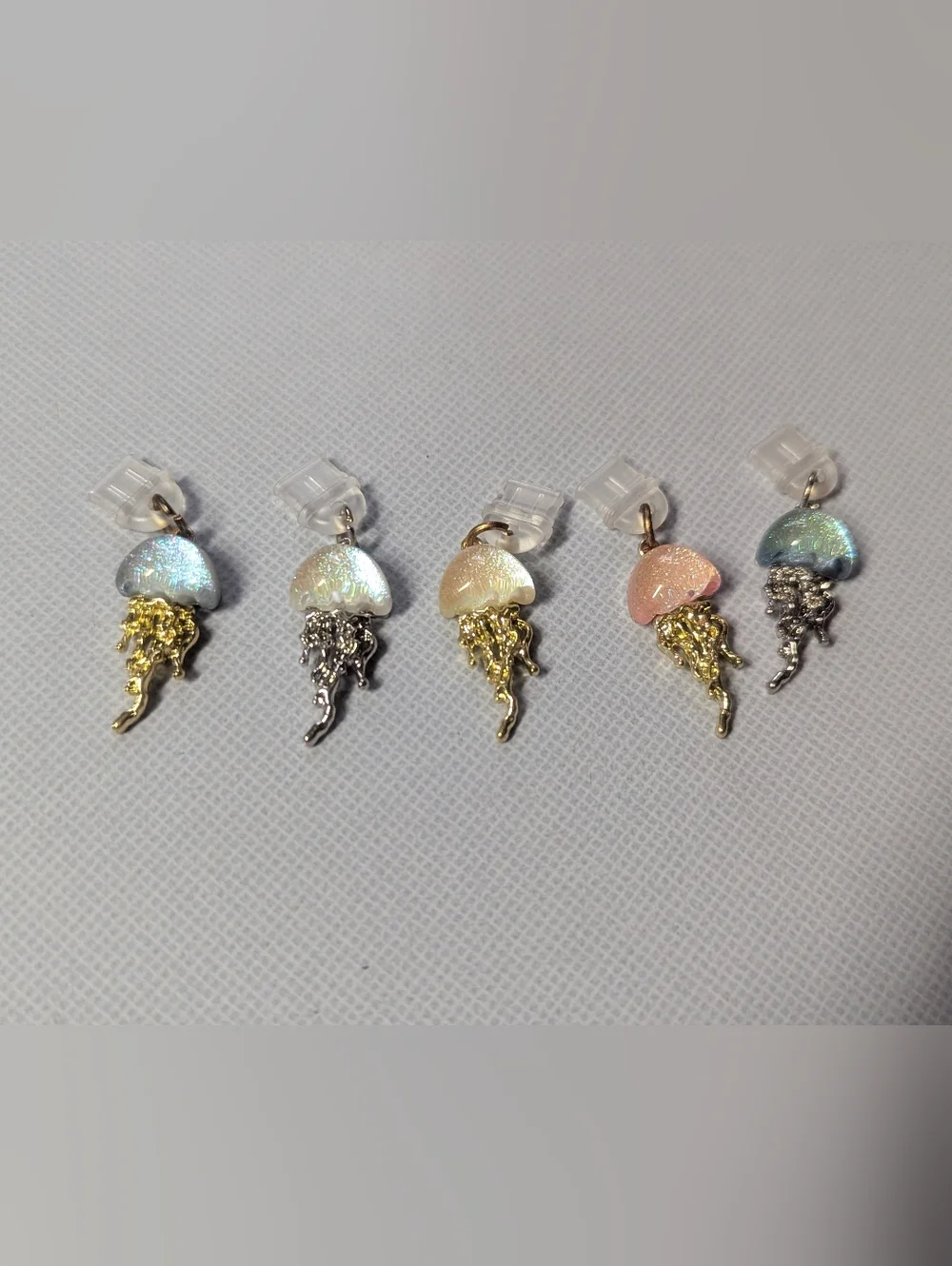 Glitter Jellyfish Phone Charm Ocean Kawaii Y2K Bag Charm Blue Pink